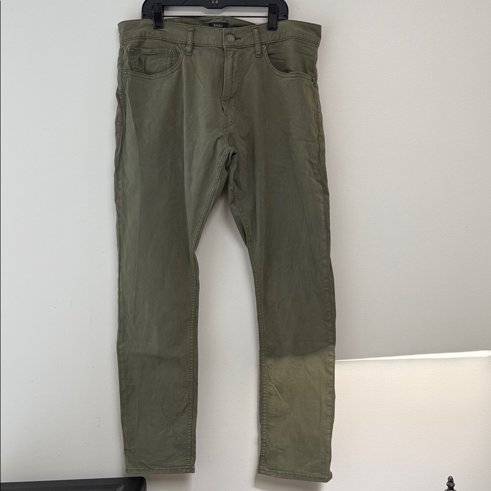 Ralph Lauren Men's Slim Jeans in Olive Green